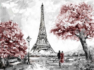 Arthur Heard - Paris View - Eiffel Tower I - Red