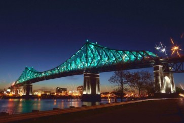 Montreal - Jacques Cartier Bridge At Night