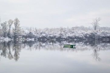 Tim Clarkson - Fishing Boat On Frozen Lake