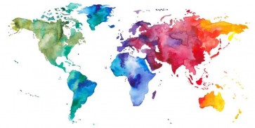 Maps - Watercolor Rainbow