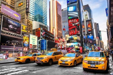Gary Johnson - New York - Times Square - Yellow Taxi Lineup