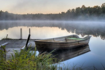 Boat - Misty Morning at the Lake