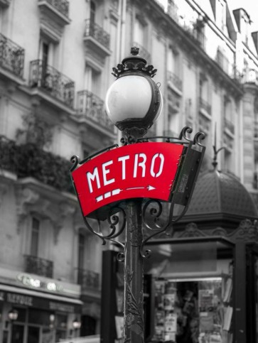 Assaf Frank - Metro sign post, Montmarte, Paris
