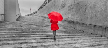 Assaf Frank - Tourist with red umbrella, Malta