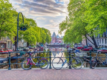Assaf Frank - Bicycles parked along the canal, Amsterdam