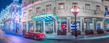 Assaf Frank - Vintage car outside hotel Inglatera, Havana, Cuba, FTBR 1850