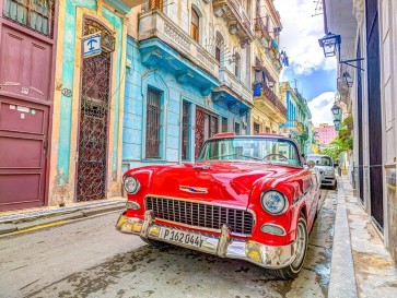 Assaf Frank - Vintage car on street of Havana, Cuba