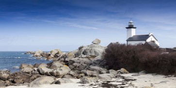 Jim Budd - Lighthouse on Rocks  