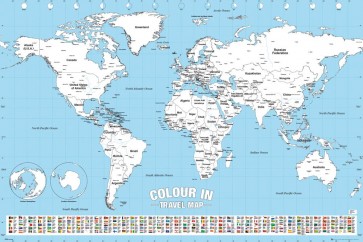 World Map - Colour In