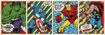 Marvel Comics - Hulk - Captain America - Iron Man - Thor - Triptych