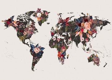 Design Fabrikken - Worldmap Flowers