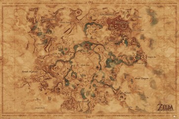 The Legend of Zelda - Breath of The Wild - Hyrule Map