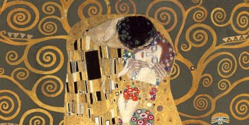 Klimt Gustav - The Kiss, detail (Grey variation)