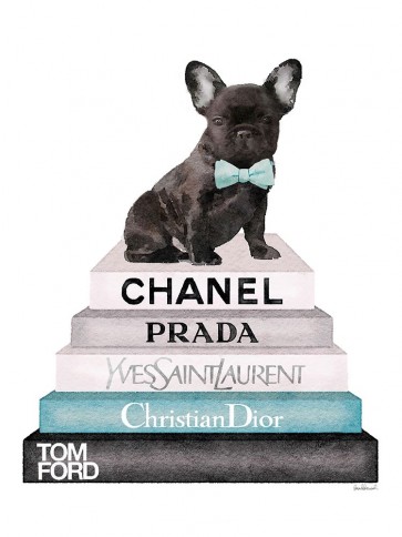 Amanda Greenwood - Bookstack Teal Frenchie