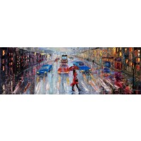 Arthur Heard - New York Umbrella - Crossing the Street