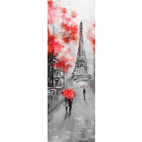 Arthur Heard - Paris View - Eiffel Tower X - Red Umbrellas