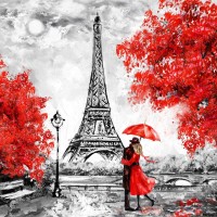 Arthur Heard - Paris View - Eiffel Tower IX - Red