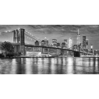 New York City - Brookly Bridge Black And White