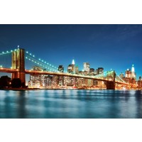 New York City - Brooklyn Bridge Light Exposed