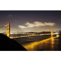 San Francisco - Golden Gate Bridge In Yellow