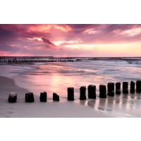 Dennis Aquino - Wooden Beach Old Structure Sunset
