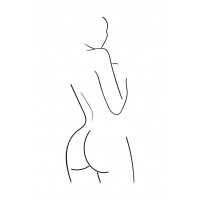 Line Art - Woman - Sketch Of Woman Body I