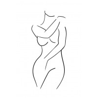 Line Art - Woman - Sketch Of Woman Body II