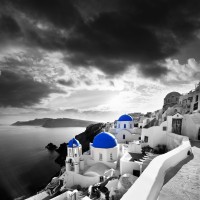 Greece - Santorini Blue Roofs