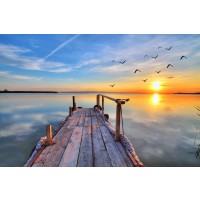 Dennis Aquino - Wooden Rustic Landing Jetty Sunset