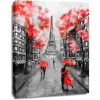 Arthur Heard - Paris View - Eiffel Tower X - Red Umbrellas