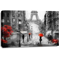 Arthur Heard - Paris View - Eiffel Tower XI - Red Umbrellas