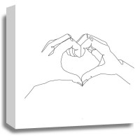 Line Art - Hands - Heart Shaped Hands