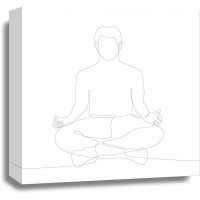 Line Art - Yoga - Inhale and Meditate