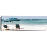 Dolores Flowers - Rest Chairs at the Tropical Beach - Marine Blue