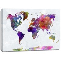Map Lovers - Purple Aquarelle