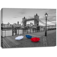 Assaf Frank - Colorful umbrellas on promenade near Tower bridge, London, UK