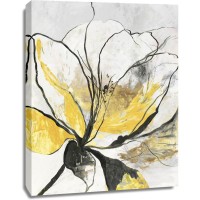 Asia Jensen - Outlined Floral I Yellow Version