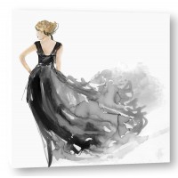 Aimee Wilson - Woman in Black Dress I 