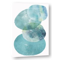 Christine Zalewski - Pools of Ocean Blue Watercolor Abstract I