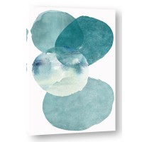Christine Zalewski - Pools of Ocean Blue Watercolor Abstract II 