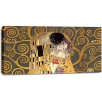 Klimt Gustav - The Kiss, detail (Grey variation)