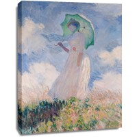 Claude Monet - Woman with Parasol-Left
