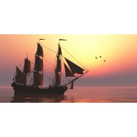 Randy Hudson - Sailing at Sunset  