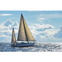 Ricki Mitchello - Yacht Sailing On Sunny Day  