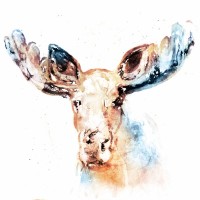 Edward Selkirk - Watercolour Moose 