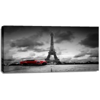 Vlad Kamir - Vintage Red car, Eiffel Tower  