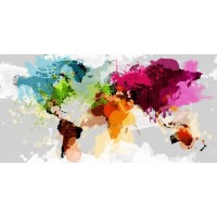 GraphINC - Colourful World Map