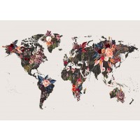 Design Fabrikken - Worldmap Flowers