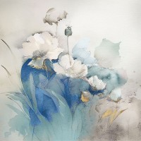 Leah Mclean - Blue Summer Blooms II