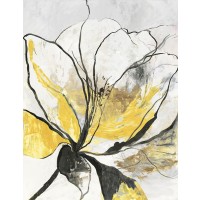 Asia Jensen - Outlined Floral I Yellow Version